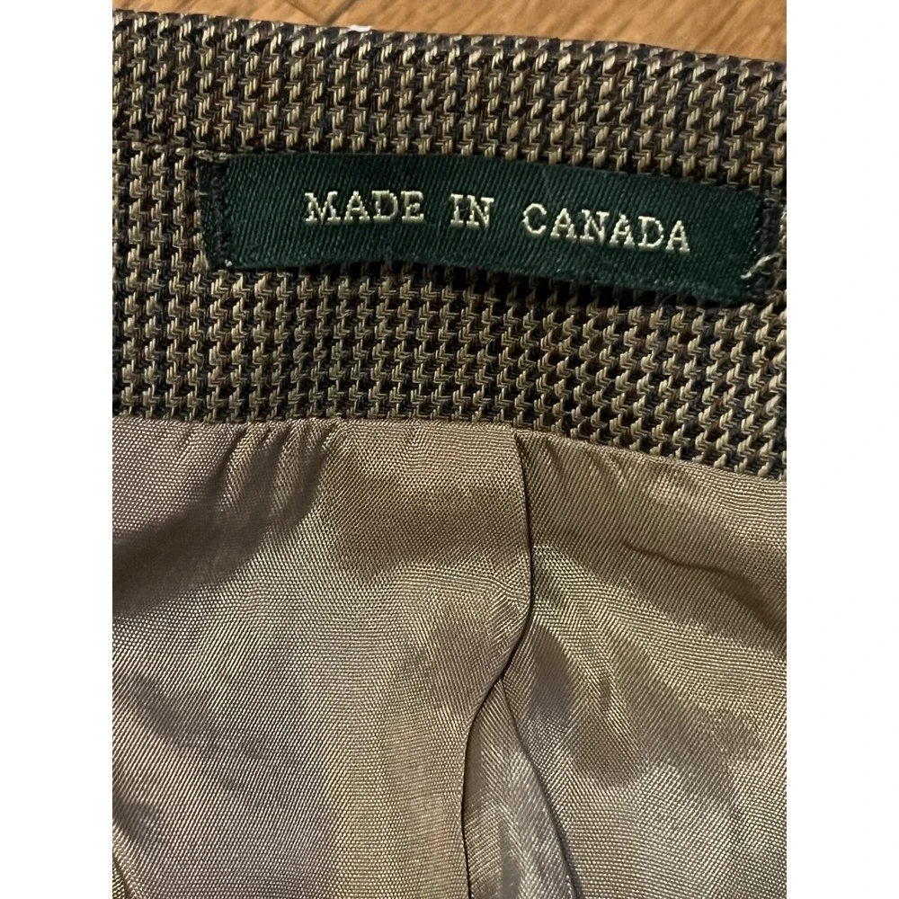Lauren Ralph Lauren Pure New Wool Blazer Olive Brown Check Sport Coat Canada 42R
